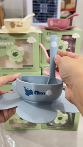 Set Bát Hoa Ăn Dặm Kèm Muỗng Silicon Misan Xinh Xắn Cho Bé Bebi123shop