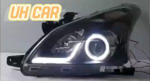 Eagle Eyes Toyota Avanza 2012 - 2015 Projector Headlamp With Light Bar+Halo Ring+Signal Running