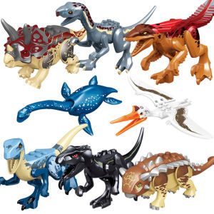 Jurassic Dinosaur Building Blocks Crystal Tyrannosaurus Rex Fire Thief Dragon Pterodactyl Building Blocks Toy Childrens Gift