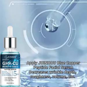 JUINHOU Facial Surem With Blue Copper Brighten Skin Serum For Dry Damaged Skin Deep Hydrating Moisturizing Face Care All Skin