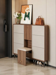 ZUNTONGGE | Ultra-thin Narrow Wooden Shoe Cabinet 18cm