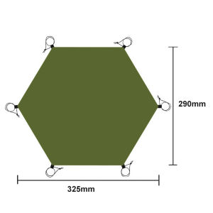 4.1x4.1m Large Camping Mat Hexagon Octagon Waterproof Ground Sheet Footprint Picnic Mat Big Tarp Awning Shade Beach Travel Mat