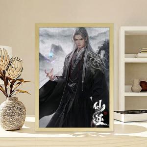 Fairy Inverse Hand Office Fairy Inverse Wang Lin Guoman New Arrival Peripheral Wooden Puzzle with Frame Creative Gifts for Children Decoration DIY