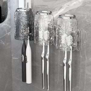 Wall-Mounted Luxury Electric Toothbrush Holder Bracket No Drilling