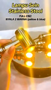 Lampu RETENG SEIN STAINLESS CHROME RETENG BULAT PALU LED SET DEPAN MATRIX BELAKANG FULL STAINLESS RIDE IT