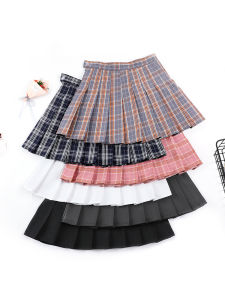 XIANGMEIMEI | Petite Short Pleated Skirt High Waisted Slimming Flared