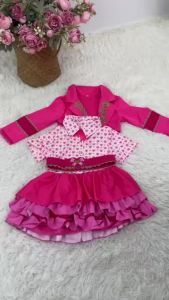 New Girls Dress up Dance Party Dress Dress up Dance Party Girls Christmas Performance Clothing 2PS Childrens Puffy Dress