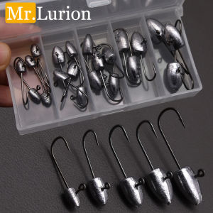 21pcs/box 1g 2g 3g 5g 7g fishing rigging jig head hooks rooting fishhook for soft worm lure baits fishing hooks set