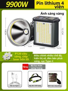 Đèn Đeo Trán Sáng Dài Lâu Nạp Lại Điện