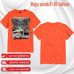 Kaos anak bus trelolet basuri viral umur 3-12 tahun kdp bumble bee free stiker