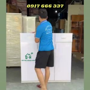 TỦ NHỰA ĐỰNG GIÀY DÉP 3 CÁNH 1 NGĂN KÉO MÀU TRẮNG TINH - GIAO HỎA TỐC
