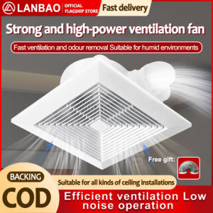 Exhaust Fan Ceiling 8/10/12/14 Inch Large Suction Kitchen Strong Wind Household Silent Bathroom Duct Ventilation Fan
