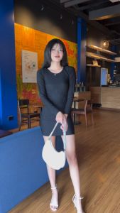 ชุดเดรสสั้น งานนุ่มผ้าท็อฟฟี่  ใส่ใสบาย สวยๆ เดรสน่ารักหวาน เซ็กซี่  ปังมาก ลุคไฮโซ Q27