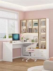 XUEPENG | Bàn Góc Đơn Giản với Kệ Sách