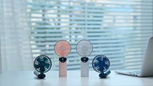 Quạt gấp gọn sạc pin quạt cầm tay nhỏ gọn tiện dụng mang đi 5 mức gió