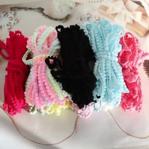 10Yards Mini Pom Pom Trim Ball Fringe Ribbon Lace Trim DIY Sewing Fringe Pompoms Lace for Pillow Curtains Home Decor 9Colors