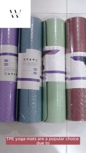 TPE Yoga Mat Eco Friendly Premium Quality Double Layer Double Colour 8MM Thick Foam Roller Anti Slip [ SG Stock ]