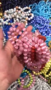 Vòng tay chuỗi đá mắt mèo nhiều màu 6mm 8mm 10mm đá nhân tạo