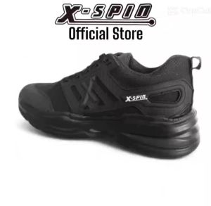 Sepatu Sneakers Pria Hitam Full Sepatu Sekolah running Hitam Sepatu Olahraga Sepatu Jogging X-Spin