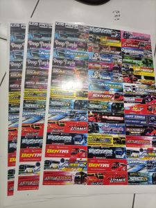 3 lembar sticker bus basuri kidas panda 1 lembar isi 45 kotak. sudah campur