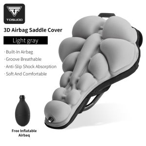 TOSUOD | TOSUOD Bicycle Seat Cover 3D Inflatable Airbag Saddle Cover Adjustable Shock Absorption Cushion MTB Road Bike Accessories