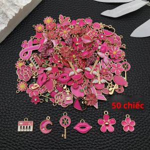 Bộ Sưu Tập Rose Gold Series - 20/50/100 Chiếc Đồ Thủ Công Mỹ Nghệ Dùng Làm Đồ Trang Sức & Phụ Kiện Thủ Công Mặt Dây Chuyền Hợp Kim Kẽm Dễ Thương/romantic