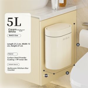 MR.Bin | Wall-mounted Bathroom Waste Bin