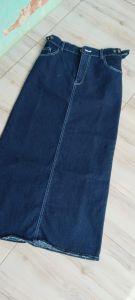 OOTD Rok Jeans Wanita Dewasa Kancing Depan Theana Premium Viral Realpich Terlaris