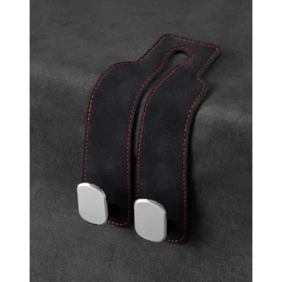 (Local Stock) Aitemay 3pcs Car Headrest Hook Tumbled Leather Double Hanger Seat Back Organizer Holder For Bags Purse Universal Interior Accessories