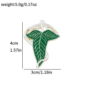 Bandai | Elven Leaf Brooch Enamel Pin - Decorative Lapel Accessory for Backpacks Ideal Gift for Friends Inspired by Leaves of Lórien