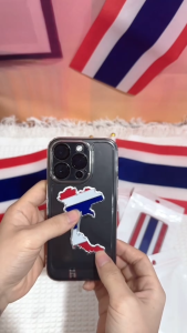 สติ๊กเกอร์ธงชาติไทย อะลูมิเนียม สติ๊กเกอร์ติดโทรศัพท์ ติด ipad ติดรถ โลโก้ประเทศไทย Thailand