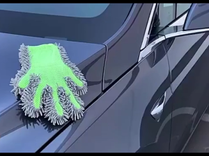 Double Sided Microfiber Car Wash GlovesScratch Free for Auto Body and Wheel Cleaning