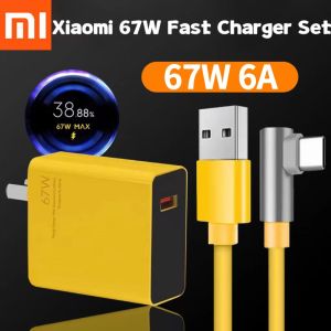 Original Xiaomi 67W Charger Turbo Charge Adapter 6A Type-C Elbow Cable QC4.0 Charge For Xiaomi 15 14T Pro 13 Lite Redmi 14C 13C 12C A3 Note 12 14 15 Pro Poco C85 C75 5G C55 M7 M6 Pro F6 Pro F7 Ultra Black Shark 5 RedmiBook Pro Fast Charging