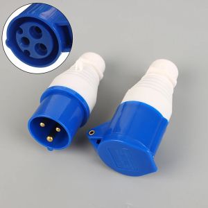 3PIN Mains Hook Up Site Socket Adapter 240v 16A Caravan Motorhome Car Connection Plug Adapter Main Plug Hook Up Site Adapter