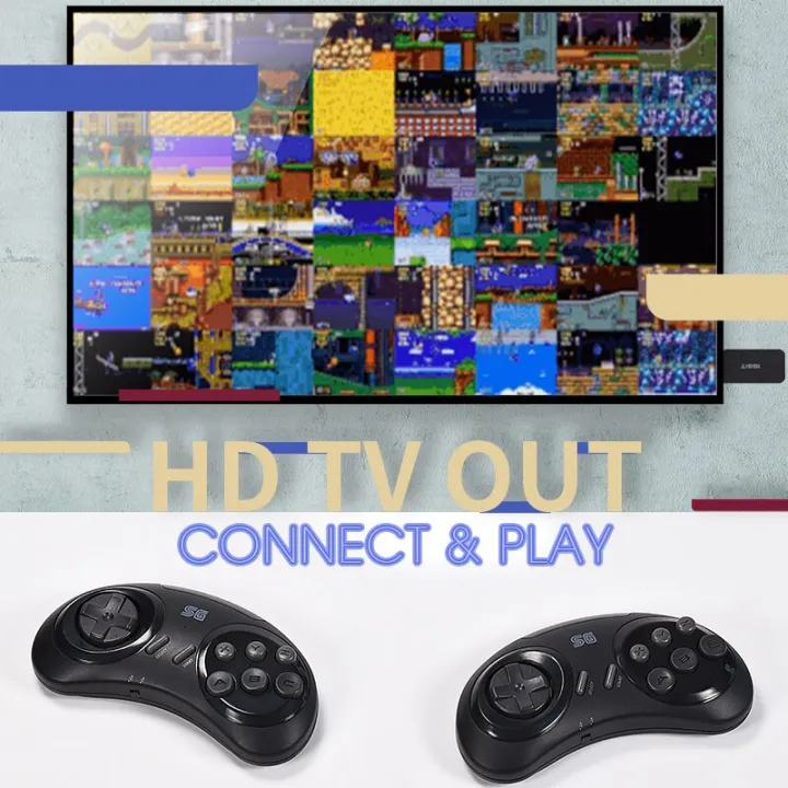 DATA FROG 4K Video Retro Game Consoles 1900 Games Game Stick 16 Bit MD ...
