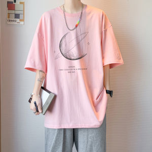 Jiaxun | Lunar Print Cotton Men T-Shirt