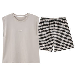 Bộ đồ ngủ MiiOW nữ cotton nguyên chất có đệm ngực thoáng khí