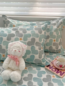 Kiss Dear | Summer Cotton Pillowcases Small and Fresh Checkered