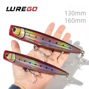 1PC   Pro Popper Lure 130-160mm | ABS Durable Topwater Saltwater Hard Bait for Giant Trevally Tuna & Big Game Fishing