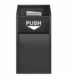 Large Size Iron Art Waste Bin Restaurant Kitchen Garbage Cabinet Classification Trash Can Cabinet for Scenic Areas Commercial Use