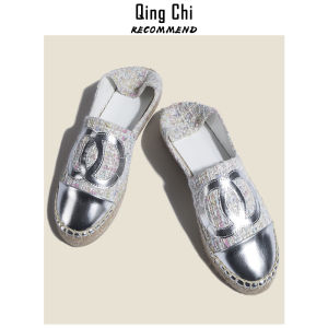 Gold Flat Bottom Fisherman Shoes Womens Spring Summer Little Fragrance Style 2025 New Lazy One Step Loafers Fashion Single Shoes