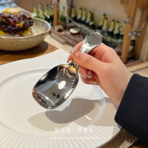 Thickened 18/10 Stainless Steel Spoon Scoop Tea Spoon Ice Cream Spoon Soup Spoon Western Cutlery Dining Utensils