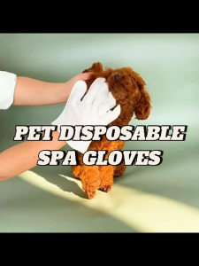 Pet Cleaning SPA Gloves Disposable Bath Free Wipes for Cats & Dogs Shower Wipes【Rainbow Culture】