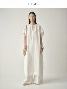 INSIS FEMME | Relaxed Style Flax Cotton Dress