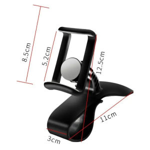 Car Phone Holder Stand Universal Dashboard Car Back-Clip Mount GPS Mobile Phone Support 360 Rotatable Car Bracket for Navigation