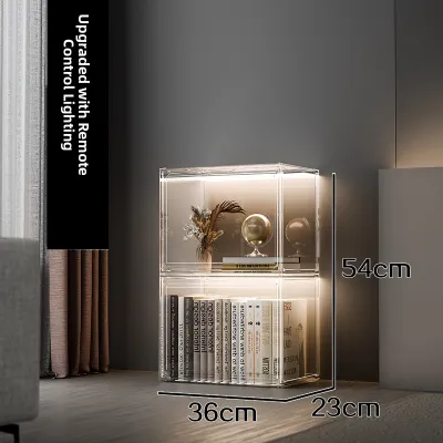 Modern Simple Acrylic Bookcase Display Cabinet Transparent Dustproof Narrow Cabinet Living Room Floor Standing Storage Rack