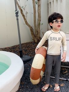 Baby Swimsuit South Korea Kids Swimsuit Boys Split Long-Sleeved Long Trousers Diving Surfing Suit Swimsuit Sun-Proof Set