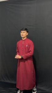 Jubah Pria Model Kancing Lengan Panjang Kancing Sultan Model Terbaru Motif Polos Kancing Sultan Dubai