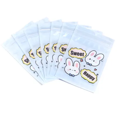 20pcs/lot 7.5X11cm Cute Cartoon Ziplock Bags Color Cookie Snack Bag Candy Jewelry Gifts Packaging Pouches Reusable Storage Bags