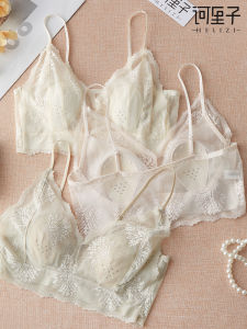 Mesh Rabbit Ears Lace Bra Summer Ultra-Thin Nipple Coverage Breathable Small Tube Top Vest Small Breast Underwired Intimates